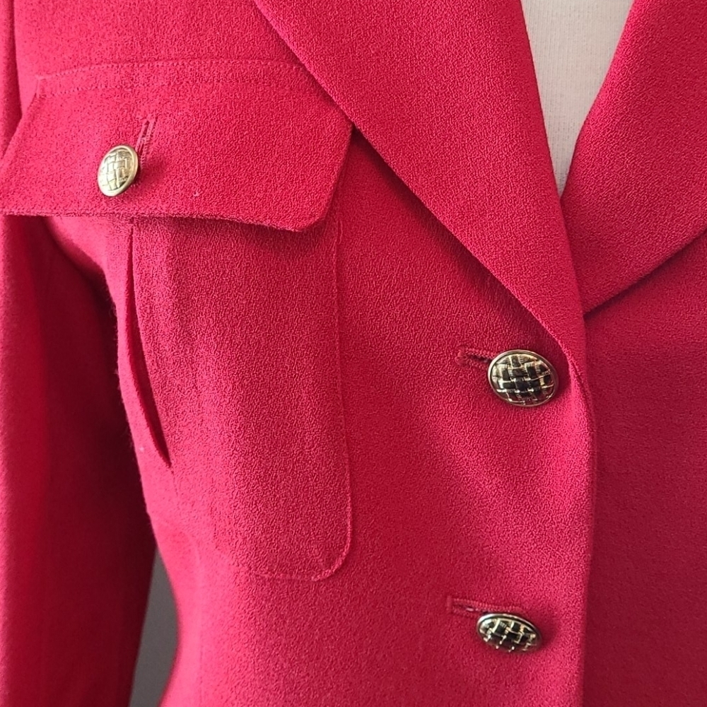 Vintage Neiman Marcus Red Wool Jacket - Picture 2 of 8